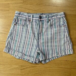 American Eagle Colorful Pinstripe Shorts Size 4